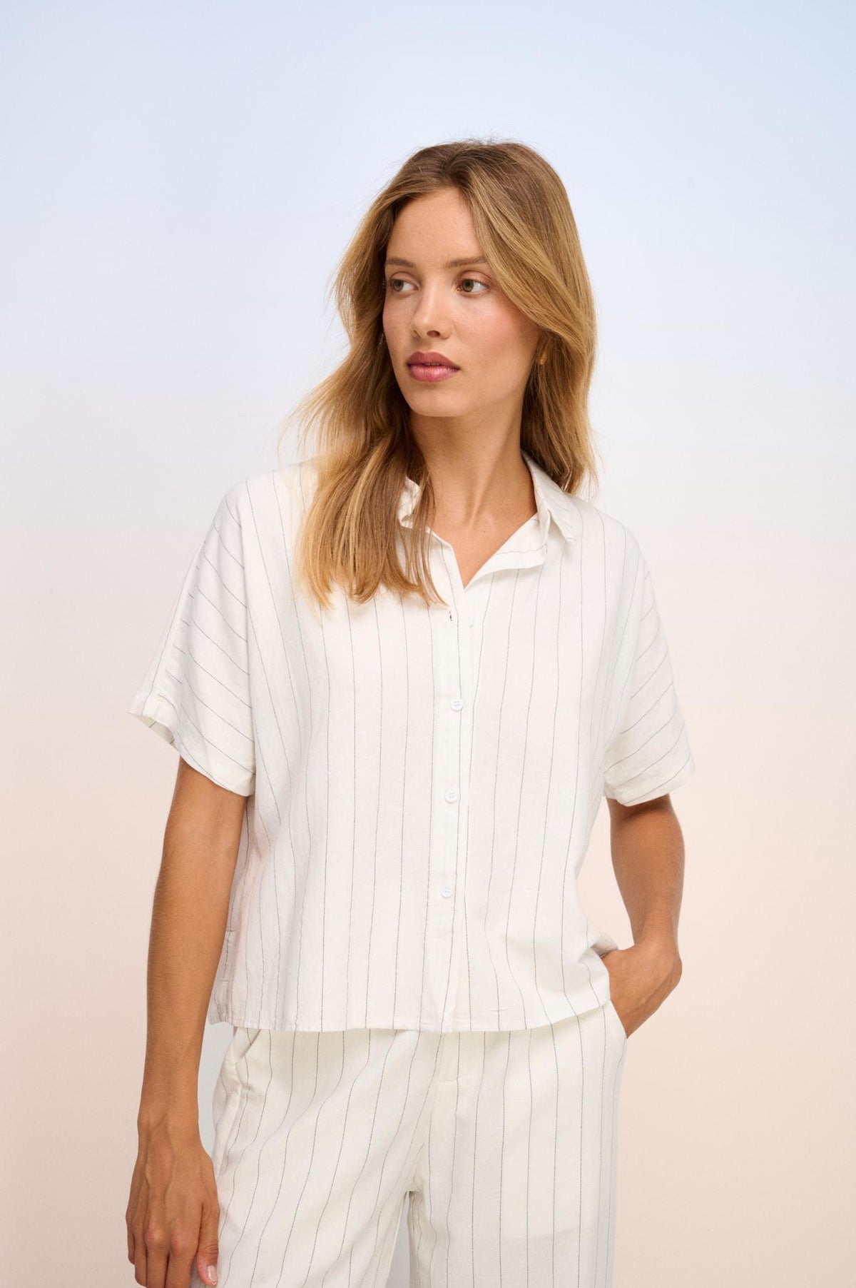 Little Lies Pin Stripe Shirt