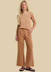 Little Lies Striped Tank – Mustard/Rust