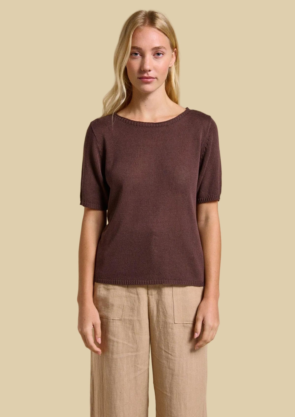 Little Lies Summer Tee - Chocolate