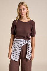 Little Lies Summer Tee - Chocolate