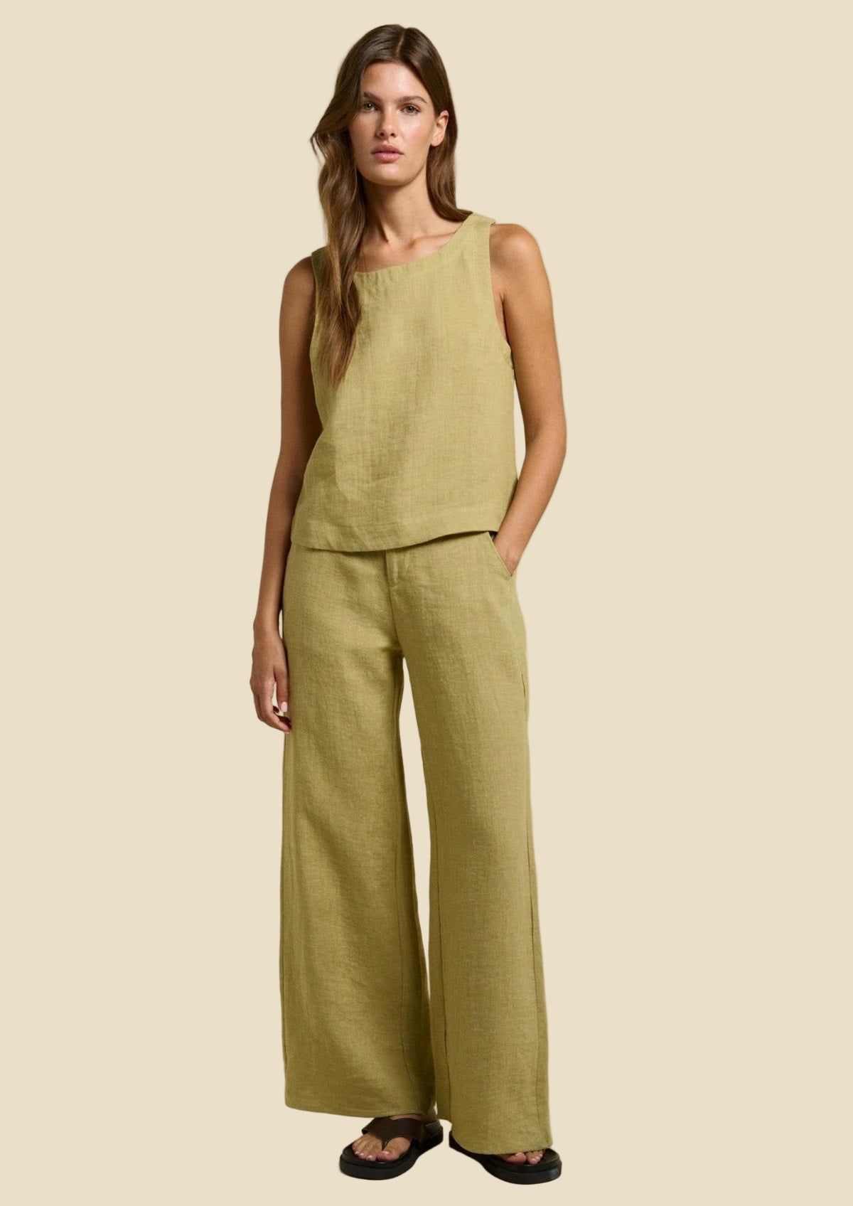 Little Lies Della Pants – Pistachio
