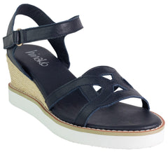 Comfort Wedge Leather Shoe - Black