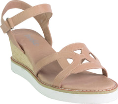 Comfort Wedge Leather Shoe - Latte