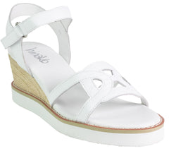 Comfort Wedge Leather Shoe - White