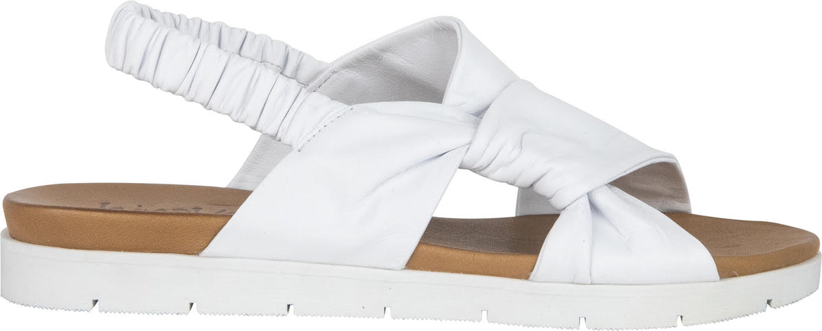 Hinako Alice Sandal – White Leather Slide