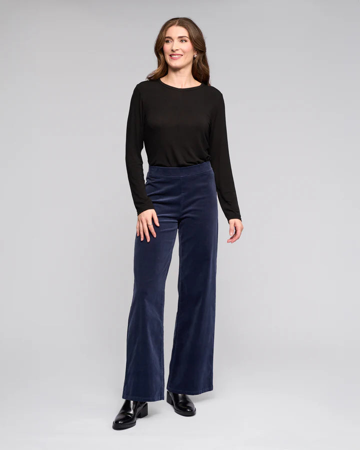 Vassalli Loft Cord Pull On Pant - Slate