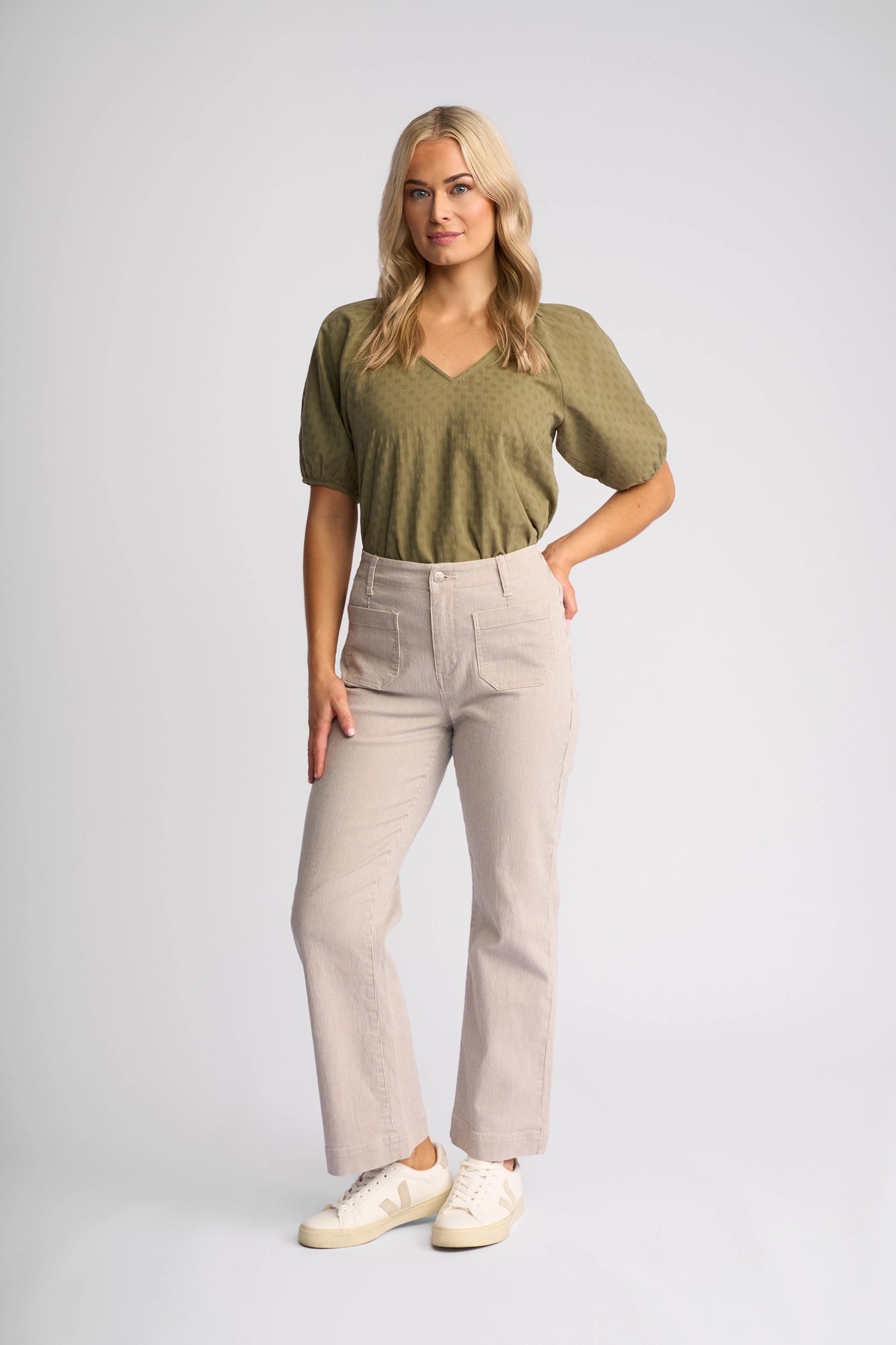Vassalli Daily Jean in Ecru Stripe Denim