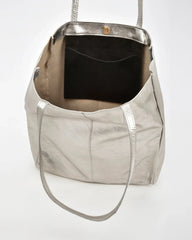 Venus Metallic Leather Hobo Bag