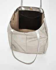 Venus Metallic Leather Hobo Bag
