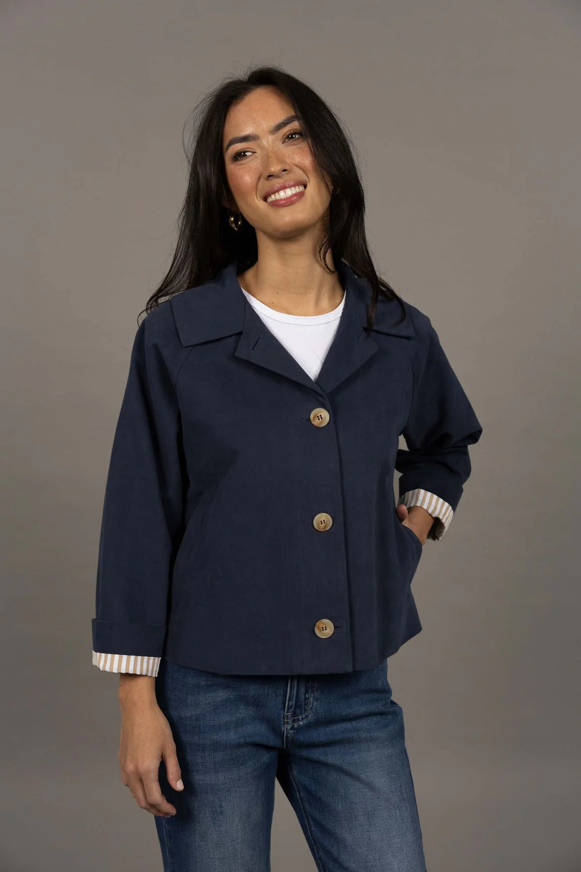 Humidity Lifestyle Dash Coat - Navy