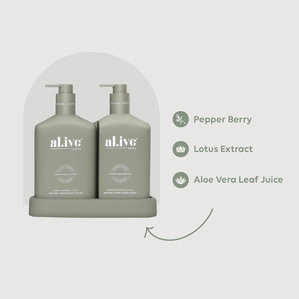 Alive Duo Set Green Pepper & Lotus