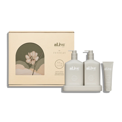 al.ive body Sea Cotton & Coconut Wash & Lotion Duo + Hand Cream Gift Set