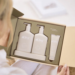 al.ive body Sea Cotton & Coconut Wash & Lotion Duo + Hand Cream Gift Set