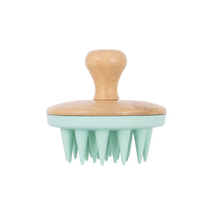 Bamboo & Silicone Scalp Massager - Green