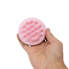 Bamboo & Silicone Scalp Massager - Pink