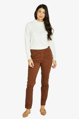 Jump Luxury Pocket Trim Jean in Chestnut - lifestyle view