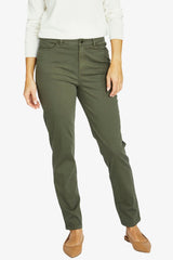 Jump Luxury Pocket Trim Jean in Olive - lifestyle view