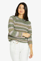 Jump Space Dye Pullover in Forest - detail view