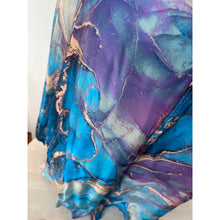 Load image into Gallery viewer, Marbla Silk Blouse Sapphire Amber