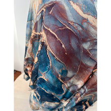 Load image into Gallery viewer, Marbla Silk Blouse Teal Amber