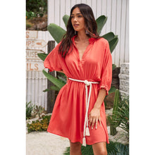 Load image into Gallery viewer, Tropicana Rope Dress - Coral