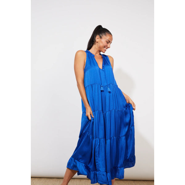 Barbados Tiered Maxi Cobalt