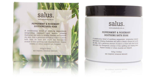 Salus Peppermint & Rosemary Soothing Bath Soak Luxe Gift & Deccor