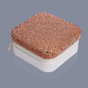 Rose Gold jewellery travel case Luxe gift and decor