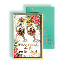 Load image into Gallery viewer, Earrings Red Wine Glasses