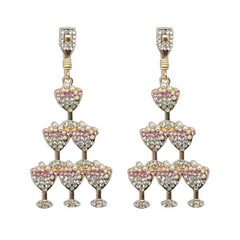 Earrings Champagne Tower