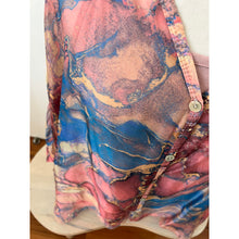 Load image into Gallery viewer, Marbla Silk Blouse Pink Blue