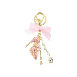 Key Ring Stiletto Pink